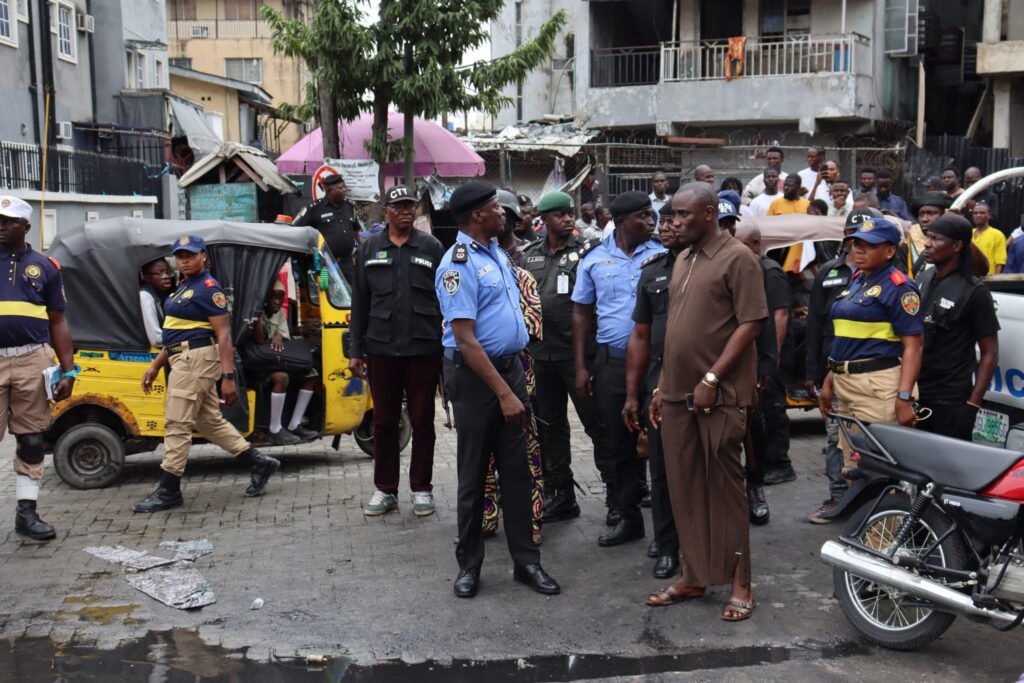 CP Olohundare Jimoh leads officers in the arrest of a suspected 55-year-old Samsideen Oladiti for murder and assault in Lagos State. Source: Lagos Police Command