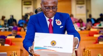 Sanwo-Olu, presenting Lagos State budget