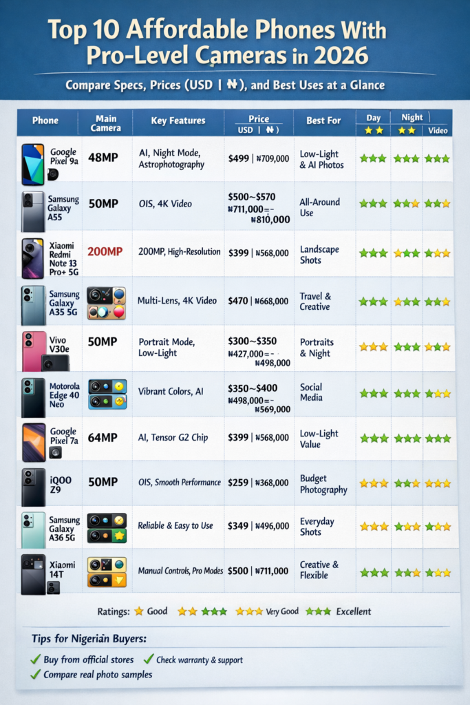 10 Budget-Friendly Phones With Brilliant Cameras in 2026