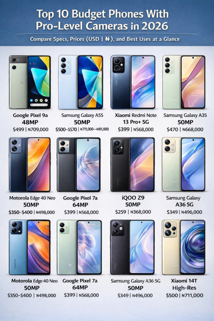 10 Budget-Friendly Phones With Brilliant Cameras in 2026