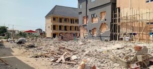 The site where three buildings were completely demolished in the New Mandela section. Photo: Ehime Alex