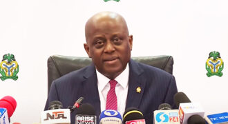 CBN governor Olayemi Cardoso during the MPC media briefing in February 2024