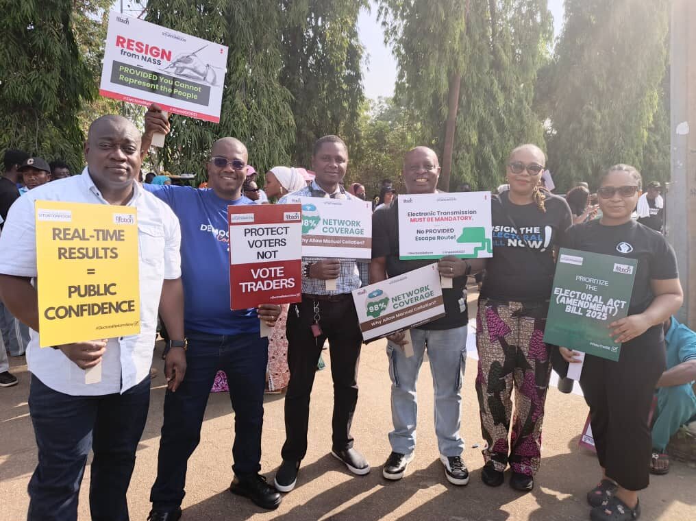 Protesters Demand Mandatory Real-Time Result Transmission at N’Assembly