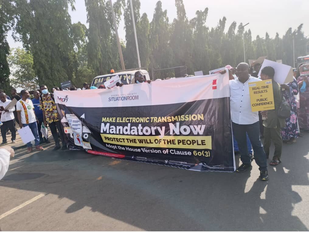 Protesters Demand Mandatory Real-Time Result Transmission at N’Assembly